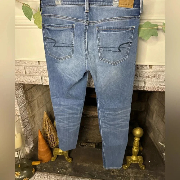 American Eagle women’s size 8 jegging two tone pinstripe detail down side seam - Picture 2 of 4